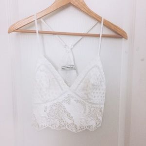 crochet crop top from abercrombie ***worn once